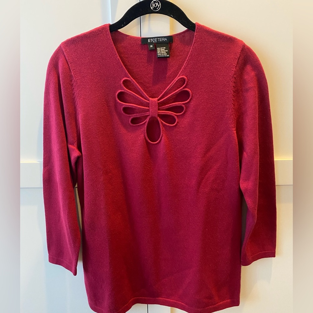 Etcetera cotton blend sweater size Medium